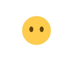 Happy yellow smiley face with an egg on a white background