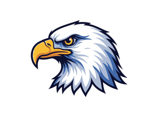 Fierce Eagle Head Vector Illustration for Mascot and Logo Design