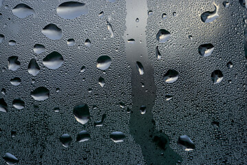 Water drops on window glass