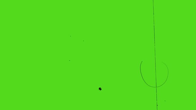 Grunge old film noise flicker overlay animation green screen background