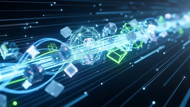 Futuristic digital network connections background. - Powered by Adobe