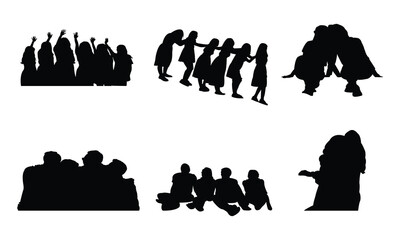 Friendship Black Silhouette Design Collection