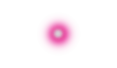 Vibrant glowing magenta circle featuring a bright central light source radiating energy against a stark black background creating abstract visual impact