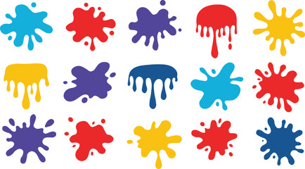 Colorful paint splatters