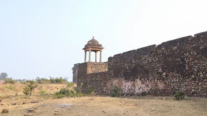 India, Bihar, Sasaram, View of Ruins and Fortress of Rohtasgarh Fort, The Fort Originally From the 12th Century, Rohtasgarh.