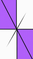 Geometric pattern with purple and white sections and black lines