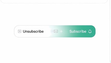 Subscribe and unsubscribe button on white background