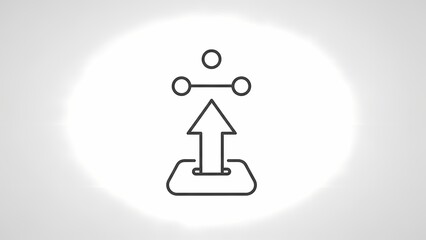 Upload icon representing data transfer