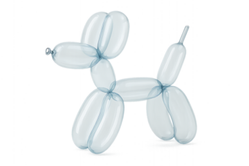 Balloon dog isolated on transparent background