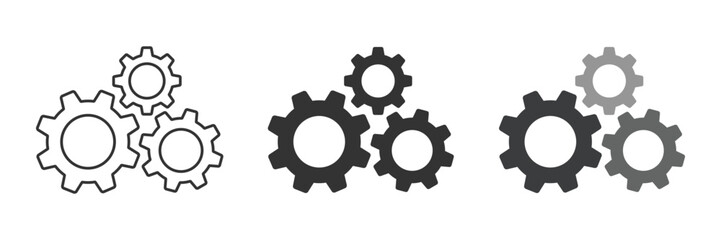 Gear icon. Setting symbol. Cogwheel vector icon. Gear symbol. Setting icon set