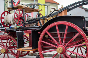 historical vehicle of the voluntary fire brigade