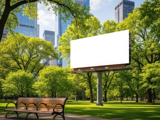 blank advertising billboard on the street