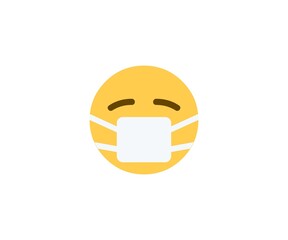 sad smiley face on white background