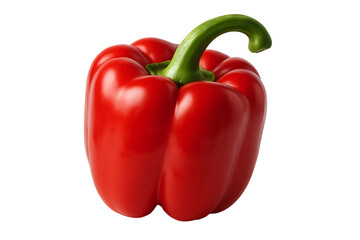 Red bell pepper isolated on transparent background