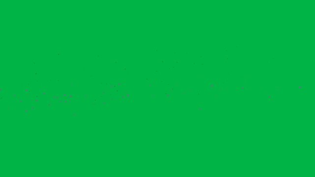 Empty green screen chromakey background frame for 2d animated cartoon animation. Versatile placeholder or transition in magic, halloween, or fantasy-themed projects and overlays.