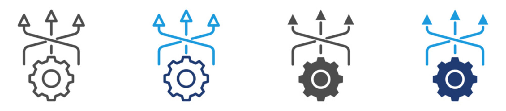 flexibility icon set multi style