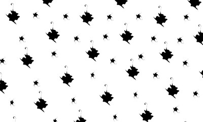 Seamless pattern with black umbrellas on a white background.