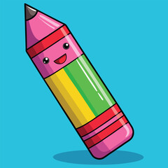 Colorful Crayon Vector Illustration