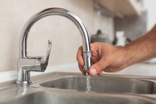 Plumber expertly clearing a clogged sink drain in a modern kitchen during daylight hours to restore water flow efficiently