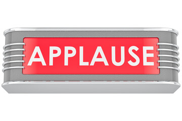 APPLAUSE Sign Lightbox, transparent background