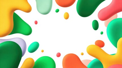 Bright colors and abstract shapes create an engaging design for a banner featuring pet toys aimed at interaction and play.