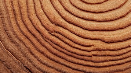 Fototapeta premium Close-up of a tree trunk cross-section revealing detailed wood grain patterns