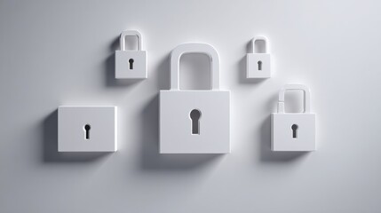 A collection of locks displayed against a neutral background represents security and cyber compliance in the tech landscape.