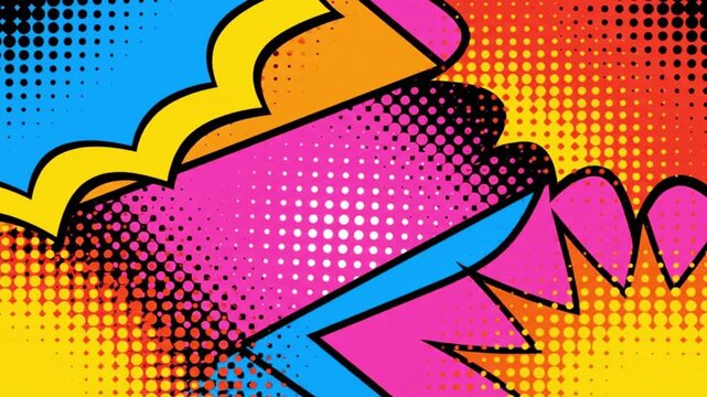 colorful halftone dot background with pop art aesthetics bold contrasts lively patterns and clean graphic motion creating a modern artistic look high quality no noise
