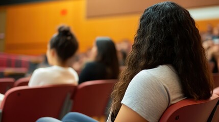 praise. A person expressing warm appreciation with a blurred auditorium in the background, capturing gratitude. wellbeing guides.