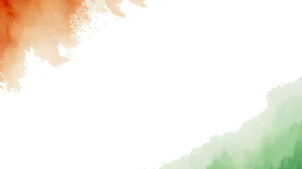 Abstract watercolor brush stroke background in Indian national colors png image