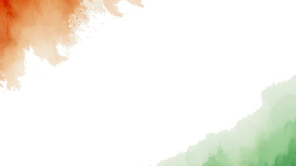 Abstract watercolor brush stroke background in Indian national colors png image