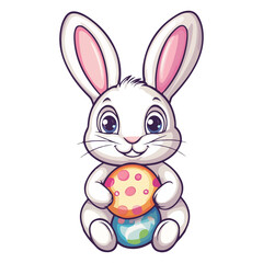 Obraz premium rabbit, easter, festival, animal, easter egg, vector, transparent background, egg, bunny, mammal, pet, fluffy, small, cute, furry, rodent