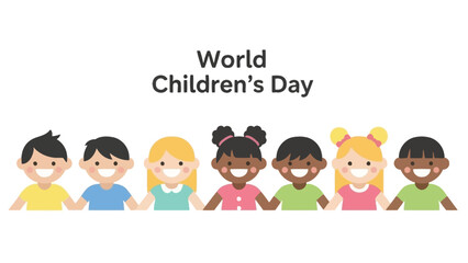 World Children&rsquo;s Day vector illustration