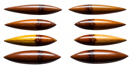 American footballs isolated on transparent background