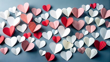 red white and blue hearts