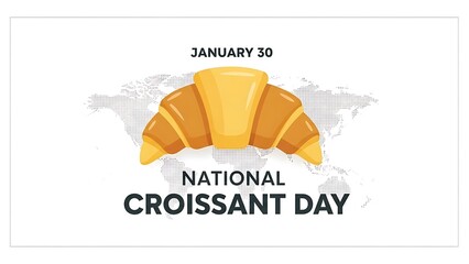Celebrating national croissant day on january 30 with flaky pastry