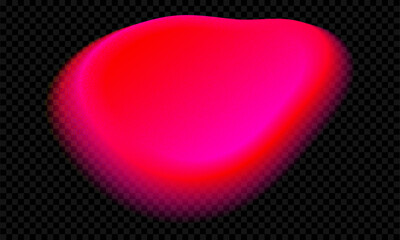 Red pink aura gradient shape. Blurry color gradation on abstract blob. Watercolor fluid texture overlay. Y2k fluorescent glow element with grain and ombre effect. Liquid unfocused geometric spot