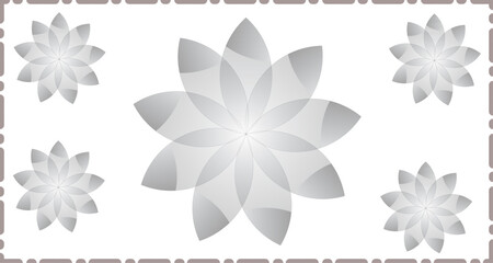 set of vector flowers