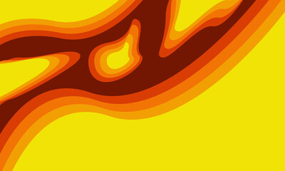 Abstract background with yellow, orange and brown lines. 