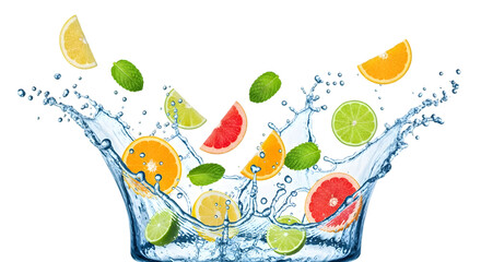 Fresh fruit and water splash basket
