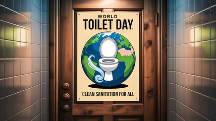 World toilet day awareness poster promoting sanitation and hygiene
