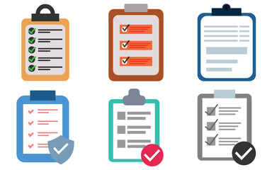  Modern Vector Art of Checklist Clipboard Icons for Project Planning and Success
