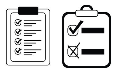  Thin Line Evaluation Icon Collection Featuring Survey, Report, and Business Analysis Symbols
