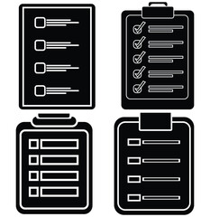  Minimalist Clipboard with Business Checklist Icon Vector for Evaluation and Planning
