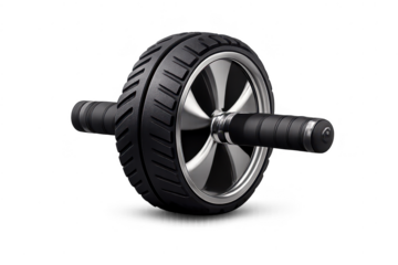 Ab Roller wheel exercise, fitness transparent background cutout image