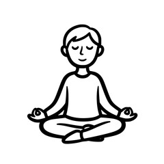 A person meditating peacefully in a serene environment with eyes closed and a calm expression