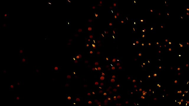 Embers, Particle Stock Footage Use Black Background