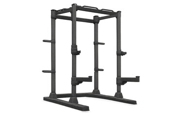 Workout power rack equipment gym in transparent background isolated