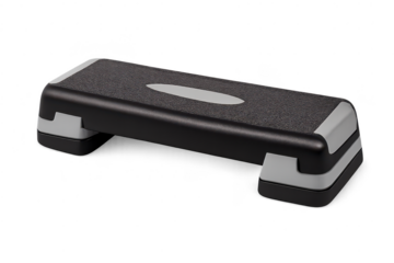 Aerobic Stepper platform for gym with transparent background setup.