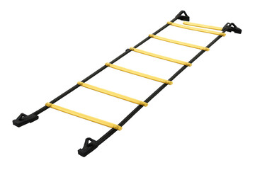 Agility training ladder on transparent background for enhanced fitness.